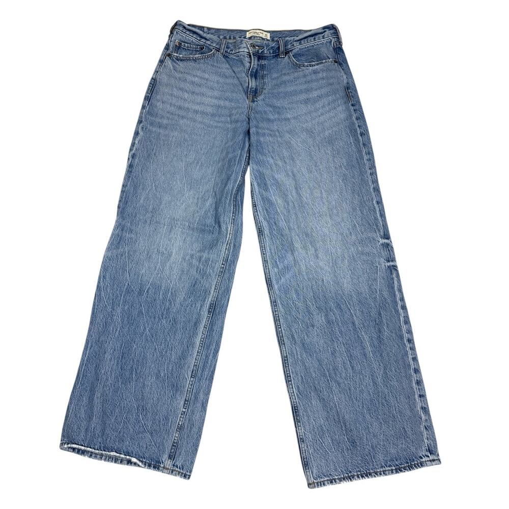 Abercrombie & Fitch Low Rise Ultra Loose Womens Size 30 Long Blue Jeans